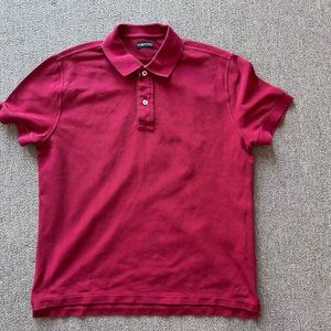Tom Ford Classic Fit Red Men’s Short Sleeve Polo Shirt Size 56